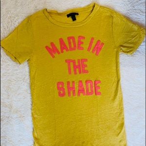 🚫SOLD🚫J. Crew yellow t-shirt “made in the shade”